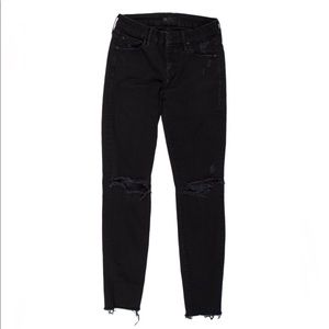 MOTHER Denim Black Skinny Jeans